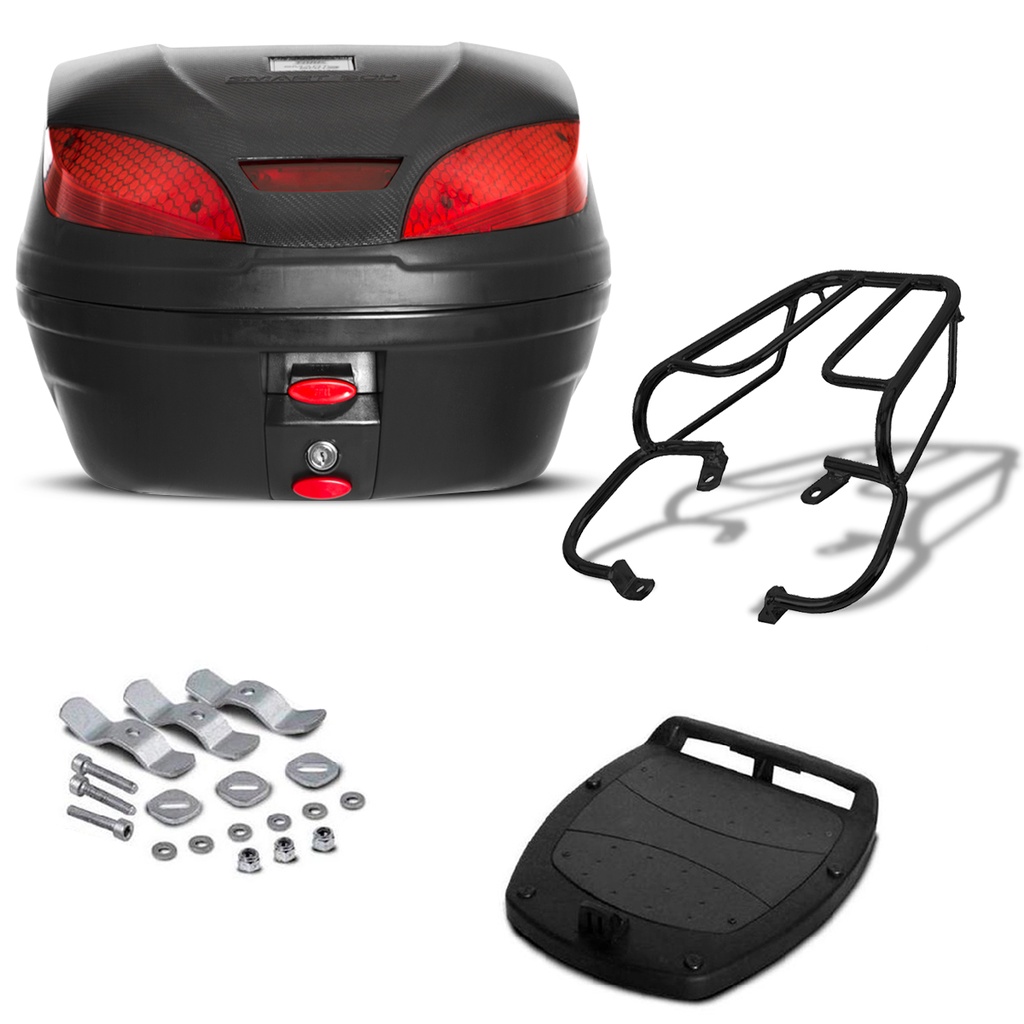 Kit Baú 30 Litros Pro Tork Smartbox 3 + Bagageiro CBX 200 Strada 1994 à 2002