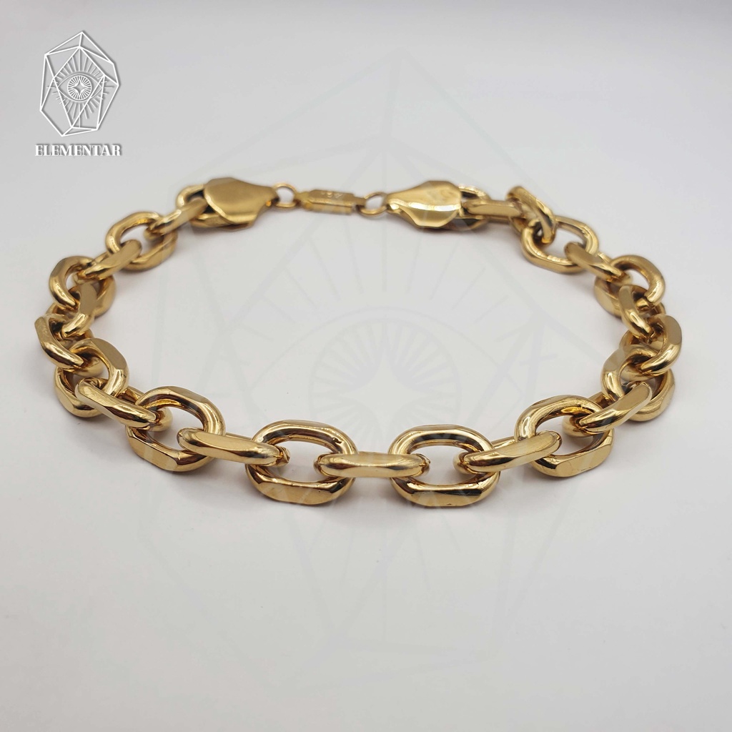Pulseira Cartier Gominho Cadeado 4mm / 5mm / 6mm / 7mm / 9mm dourada Aço Inoxidável