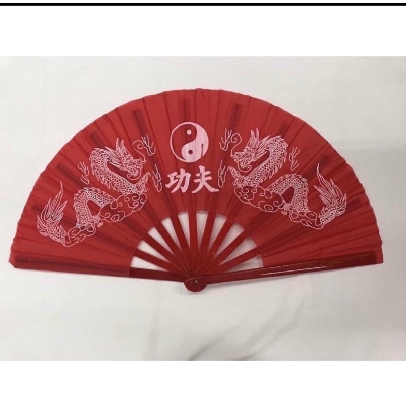 Kit com 12 Leque Oriental Grande Dança Kung Fu Tai Chi Chuan