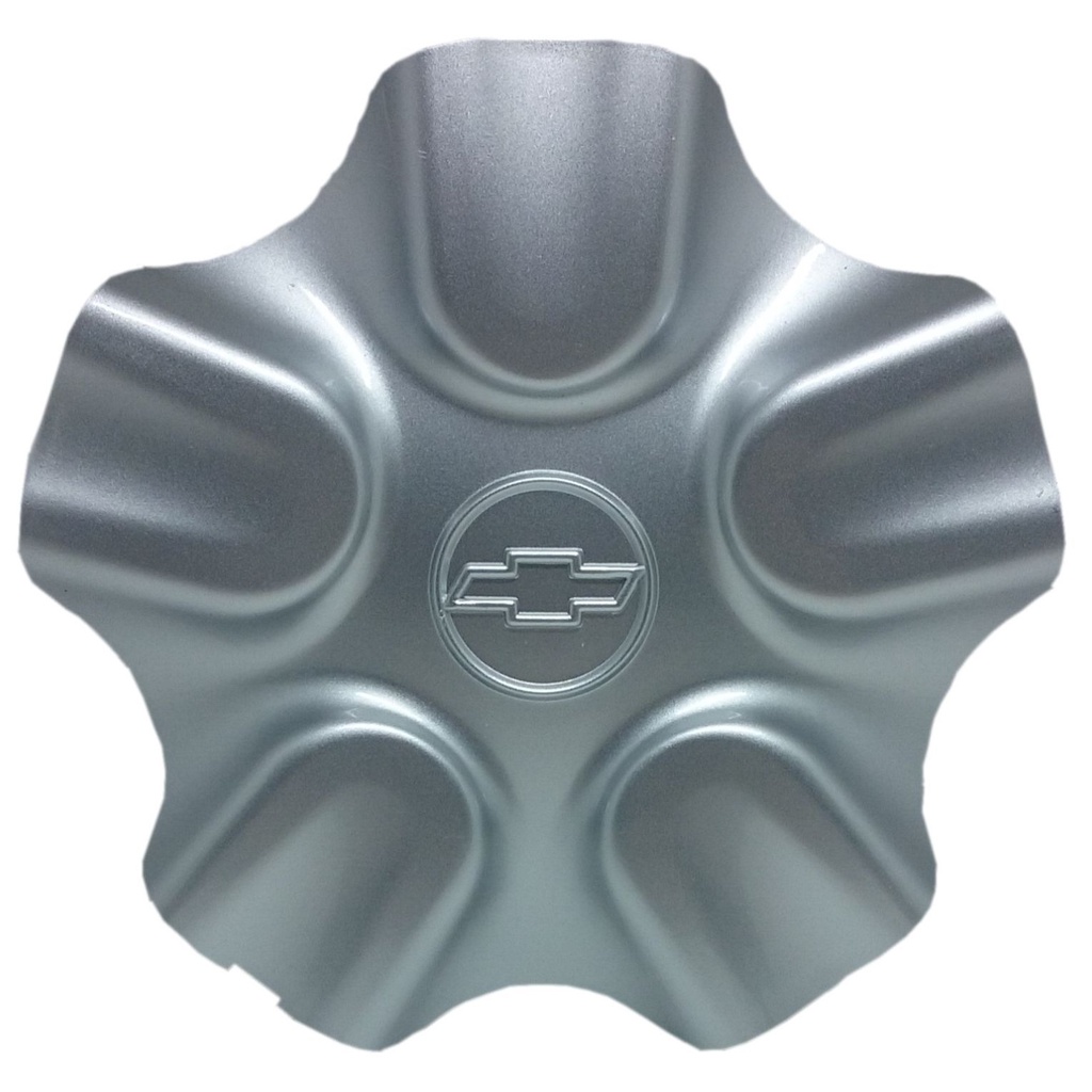 calota centro de roda gm corsa gls 98 prata com logo chevrolet injetada (110496)
