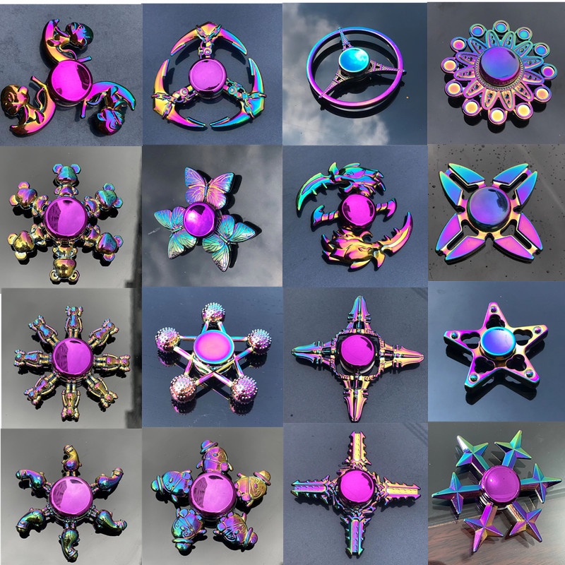 2022TOP Novo Fidget Colorido Spinner Zinco Liga De Descompressão Brinquedo Girador Manual Dedo Fábrica Atacado Topo Giratório De Metal Eficazmente Estresse