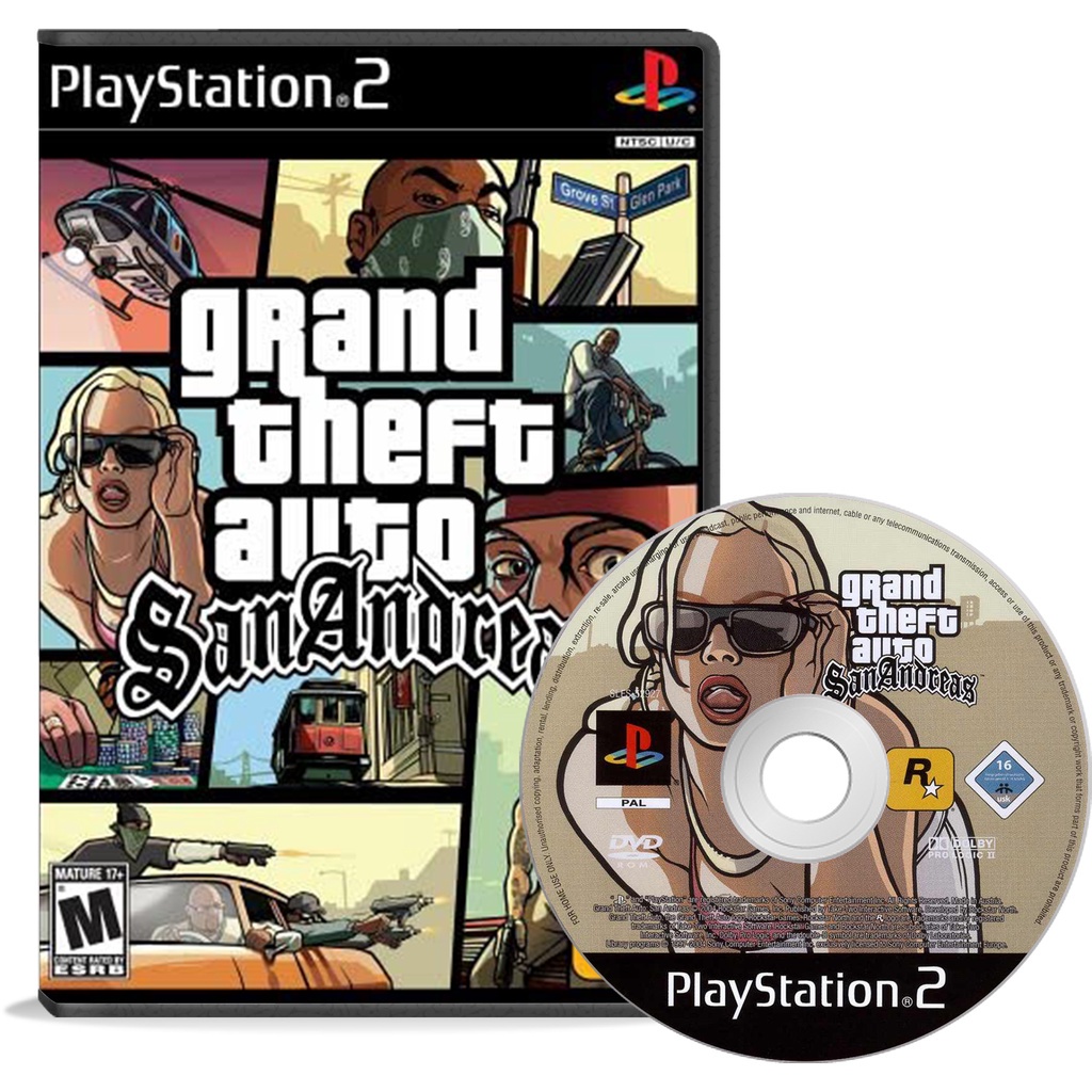 GTA San Andreas PlayStation 2 PS2 Edição de Colecionador DVD Autorado de ALTA QUALIDADE
