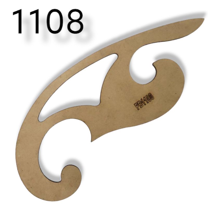 Régua Curva Francesa 1108 Mdf Costura Modelista Patchwork Promoção Dona Shô