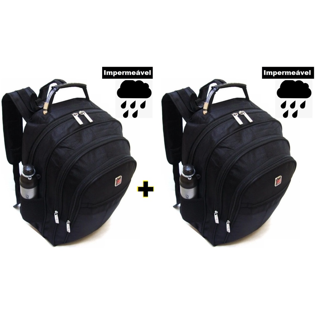Kit 2 Mochilas Viagem Impermeável Reforçada