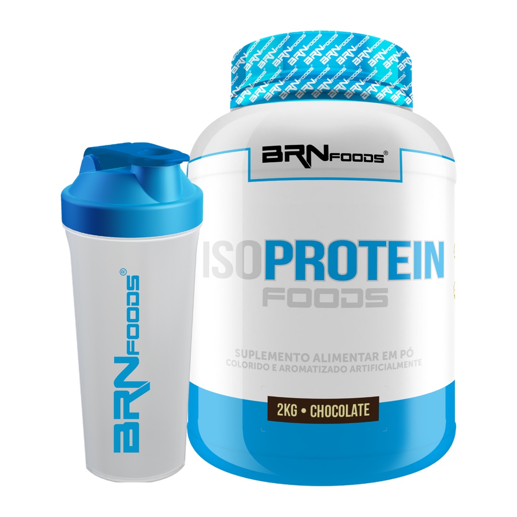 KIT Whey Protein Iso Protein 2kg, Coqueteleira 600ml - BRN FOODS ...