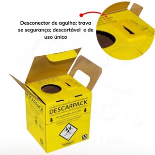 Caixa Coletora Para Material Perfurante Perfurocortante Cortante Perfuro Cortante Agulha Lamina Navalha Coletor Descarpa
