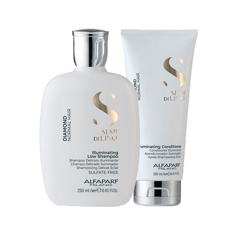 Kit Alfaparf Semi Di Lino Diamond - Shampoo e Condicionador