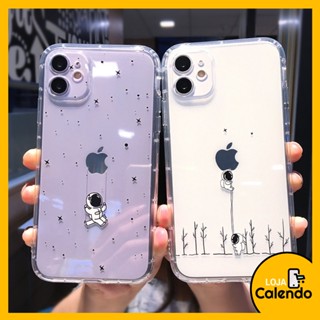 Capinha de Proteção Transparente com Personagens Astronautas para iPhone - 14 Pro/ 15Pro Max | 14 Plus | 7/8/SE2020 | 7/8 Plus | X/XR/XS Max | 11/12/13 Pro/Pro Max | 12/13 Mini