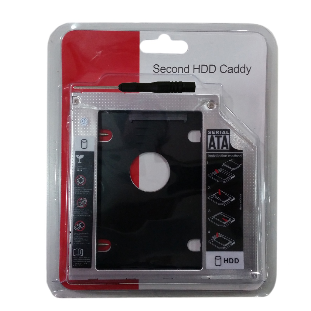 caddy 12.7mm Para Segundo Hd ou Ssd Para Notebook Dell Hp e Samsung caddy12