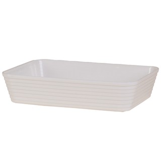 Travessa Retangular Com Friso LE CHEF 33x23x6Cm Branca 1824	 PARAMOUNT