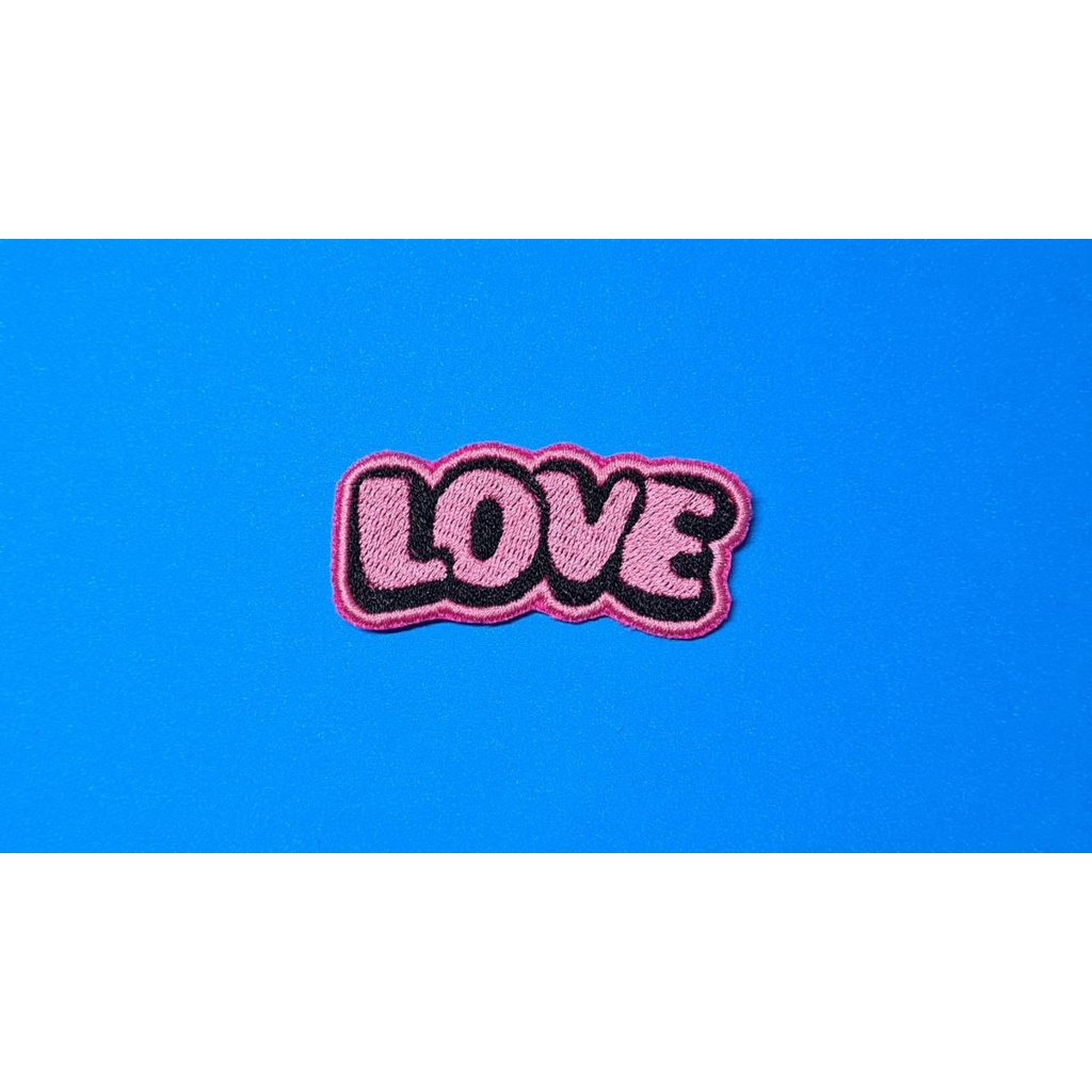 Pach Aplique Bordado Modinha Espreções LOVE - 2,5cm x 6cm