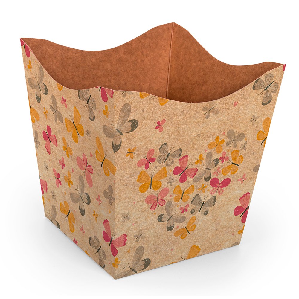 Kit 5 Cachepot Papel Decorado, Pote 11/12, Floral Atlanta. (T2) em Oferta na Shopee