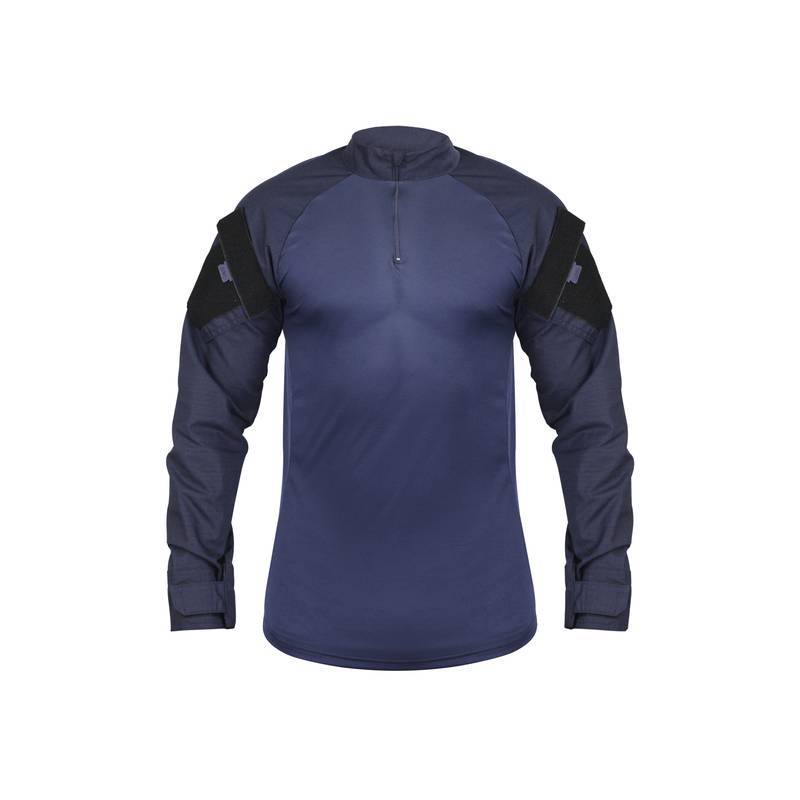 Camisa Combat Shirt Tática Militar Azul GCM Airsoft Segurança