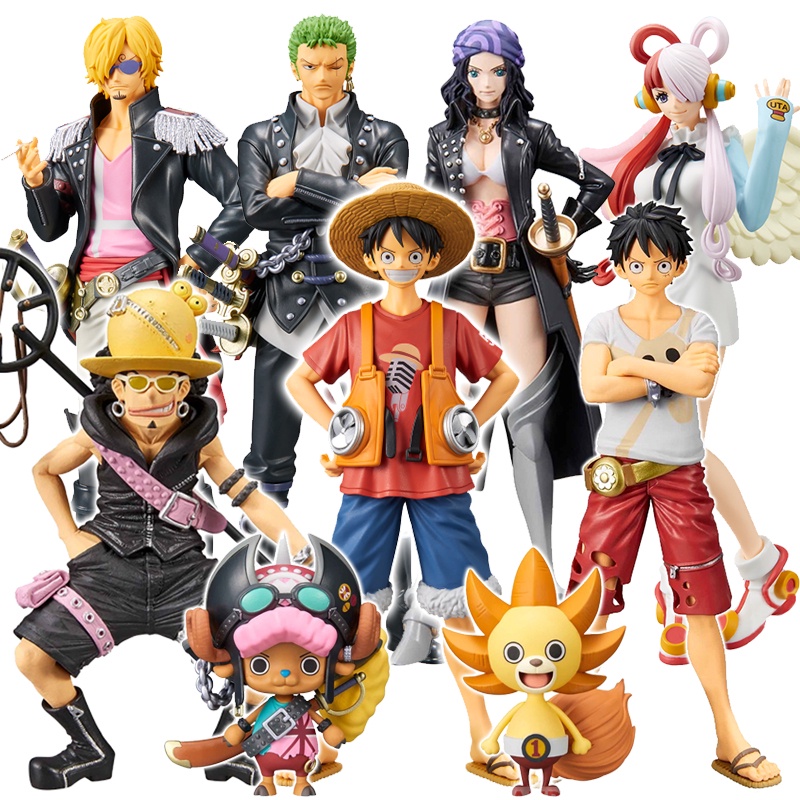 One Piece Action Figures Personagens Tripulacão Filme Gold Luffy, Sanji,  Zoro, Nami, Brook, Usopp, Robin, Franky, Chopper