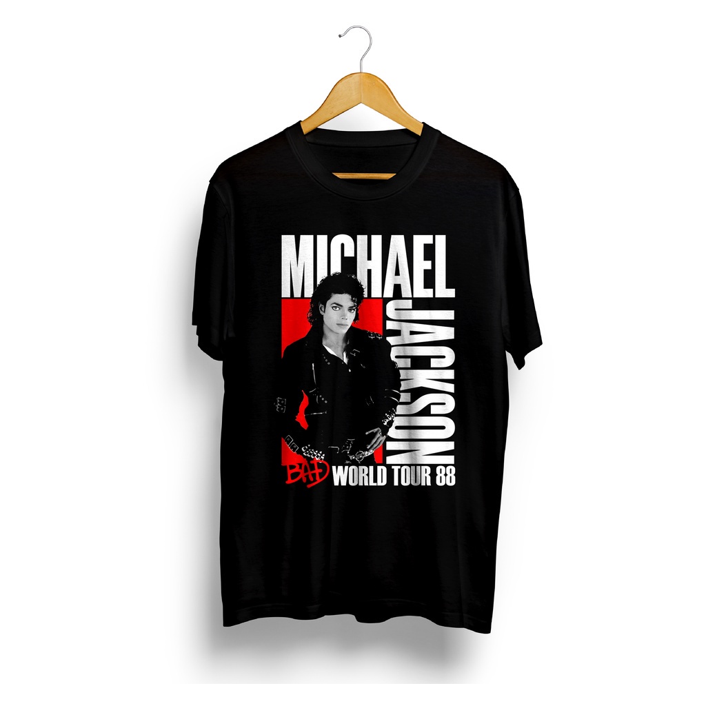 Camiseta Camisa Blusa Michael Jackson Bad World Tour 1988-GCST.