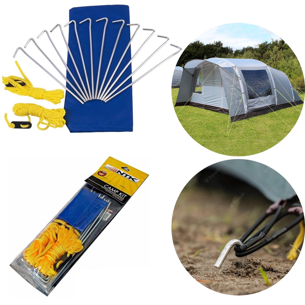 Conjunto De Estacas Camp Kit Para Barracas Camping Nautika