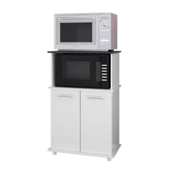 Gabinete Armário Balcão Micro-ondas e Forno 2 Portas Branco Isis Nicioli