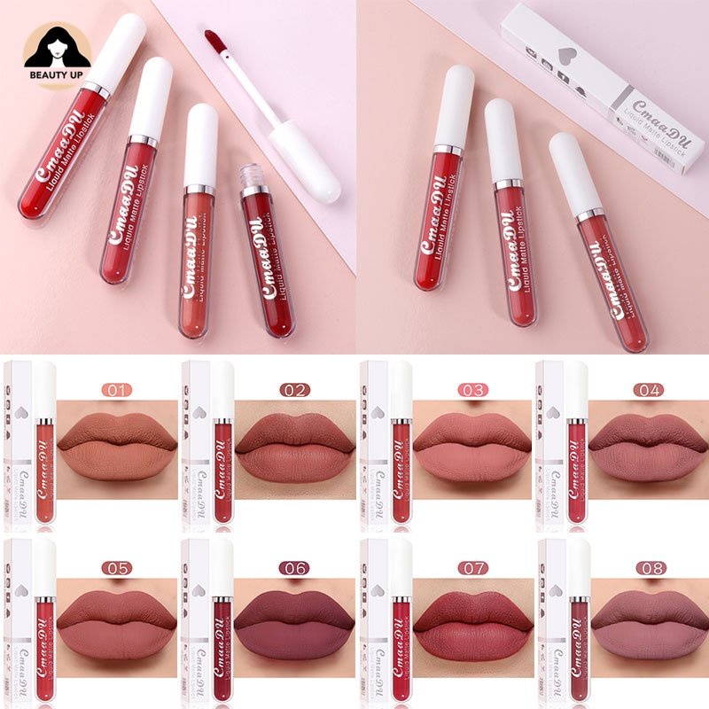 Batom Matte Veludo À Prova D'água De Longa Duração Em 18 Cores