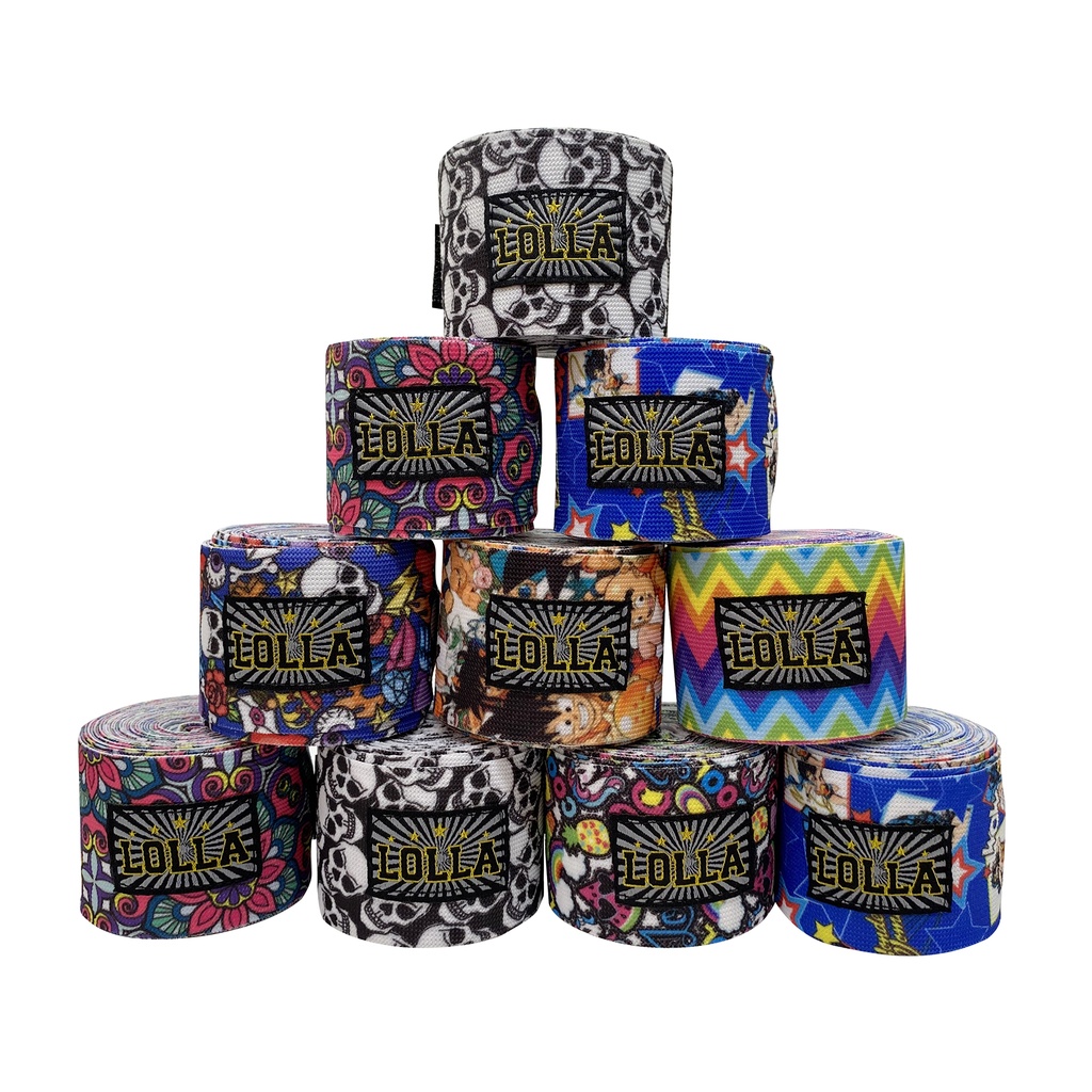 Bandagem Elastica Estampada Muay Thai Kickboxing Lolla