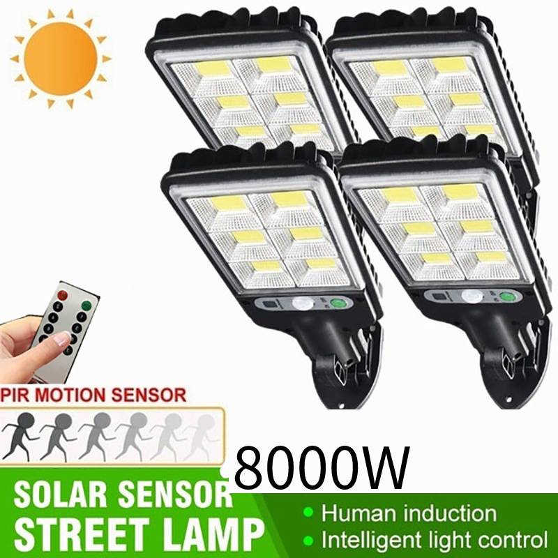 8000w Led Rua Luz Solar Com Lâmpada De Controle Remoto Ajustável Jardim Smithereens01 Externo À Prova D' Água em Oferta na Shopee