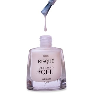 Esmalte Risqué Diamond Gel Chá Branco Natural 9,5ml