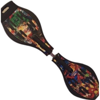 Skate Duas 2 Rodas Waveboard Longboard Surf de Rua Rocking Personagem Vingadores com sacola de transporte, com rodas de LED.