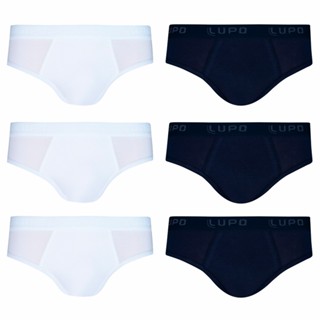 Kit/6 Cuecas Lupo Slip Cotton 485-002