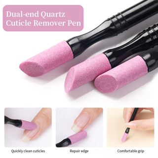 1/5Pcs Removedor De Cutícula De Quartzo De Ponta Dupla Profissional De Esfregar Arte De Unha Ferramenta De