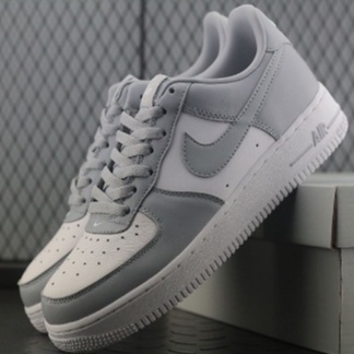 Tênis Nike Air Force Branco e Cinza Feminino Premium