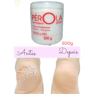Creme Esfoliante Mãos e Pés Pedra Pomes PELE MACIA E SEDOSA 500 gr