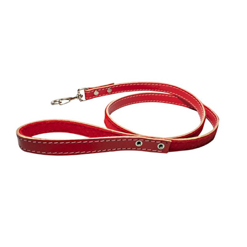 Guia de Couro para Pet - Guia Couro forrada para Cachorro