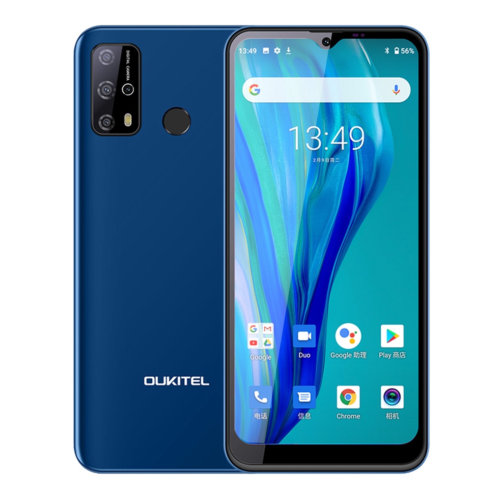 OUKITEL C23 Pro 5000mAh 4G Smartphone 6.53'Tela De Gota D 4GB + 64GB 13MP  Quad Câmeras Traseiras Android 10.0 Telefone Celular | Shopee Brasil