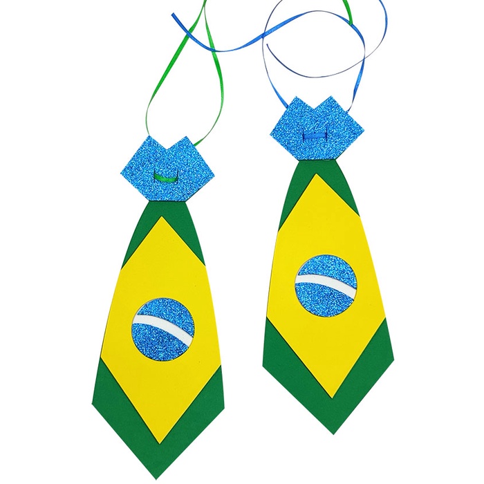 kit50 Gravata COPA Bandeira I M Pet Cachorro Eva Lacinho cão