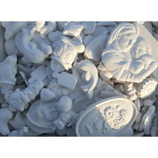 Kit 100 peças em gesso cru para crianças pintura