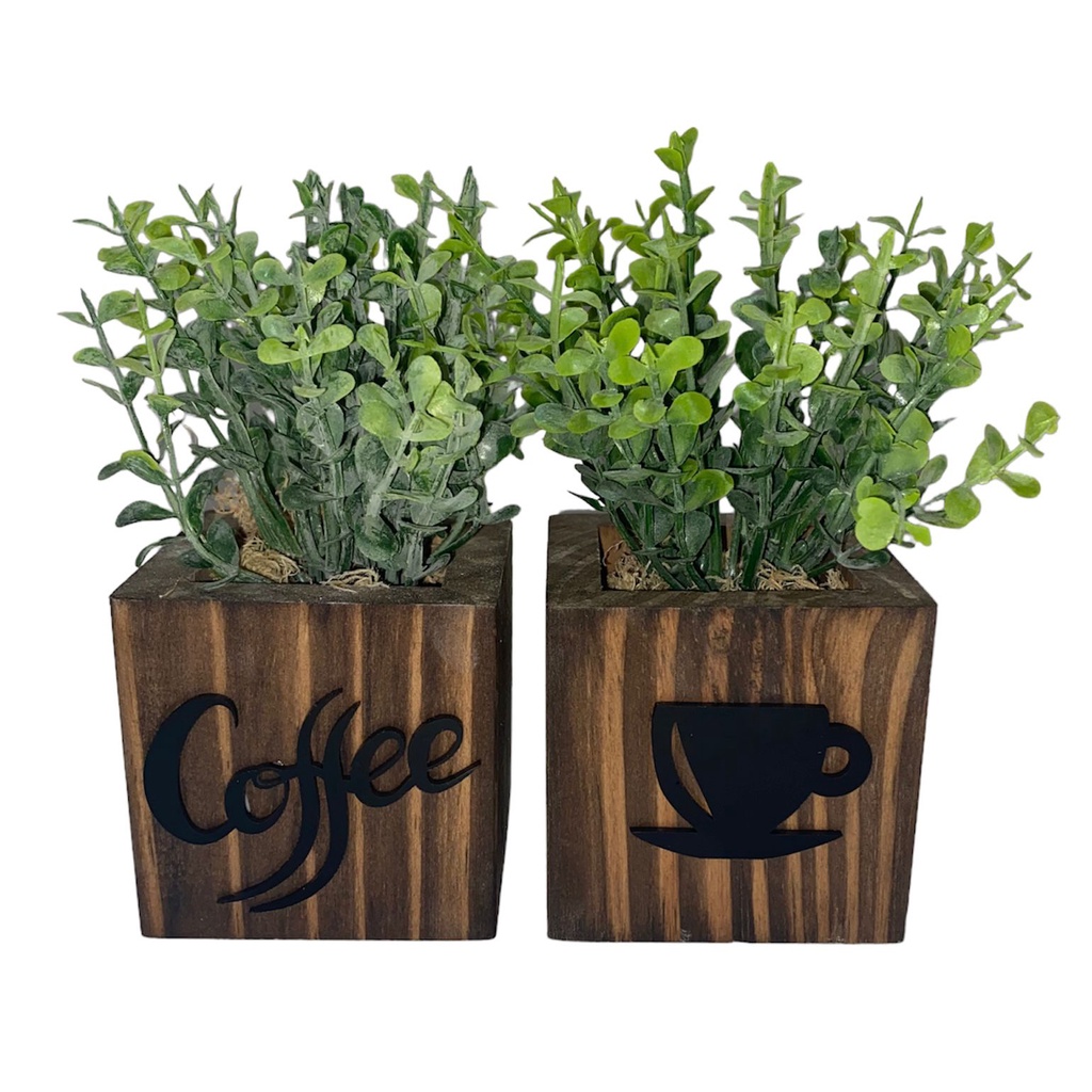 vasinho decorativo Enfeite Cozinha Café aplique ESPELHADO