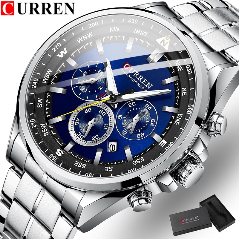 Curren Relógio Quartz De Aço Inoxidável À Prova D 'Água 8399g - Watches