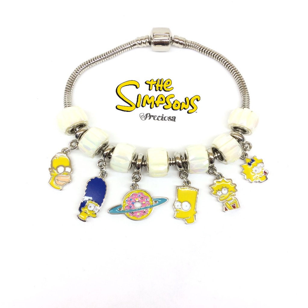 Berloques the simpsons/ pingentes/ homer/ bat/ marge/ lisa/ donut/ maggie/ filme/ série/ pandora vivara life