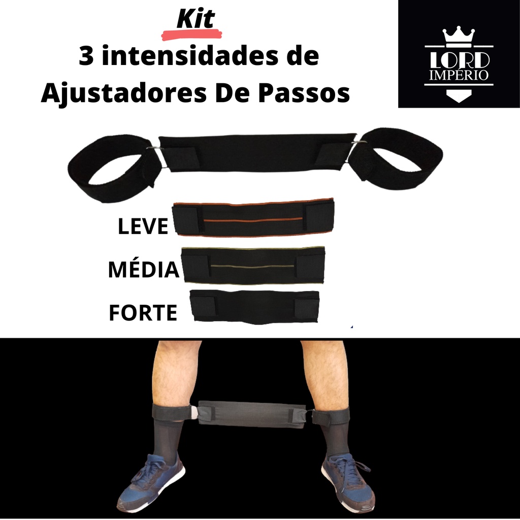 KIT 3 Resistências Elastico Extensor para Pernas ajustador de passos  Yoga Exercicio Treino Funcional Agilidade