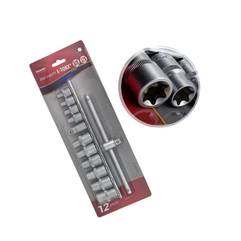 Jogo Chave Soquete E-torx Original Corneta - 12 Peças