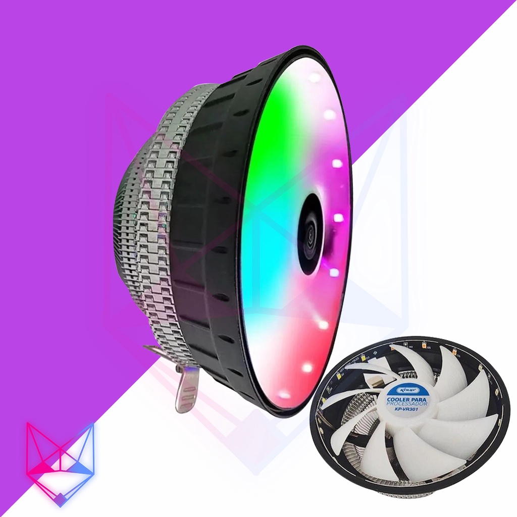 Cooler Para Processador Intel Amd Com Led Rgb Knup Kp Vr Shopee