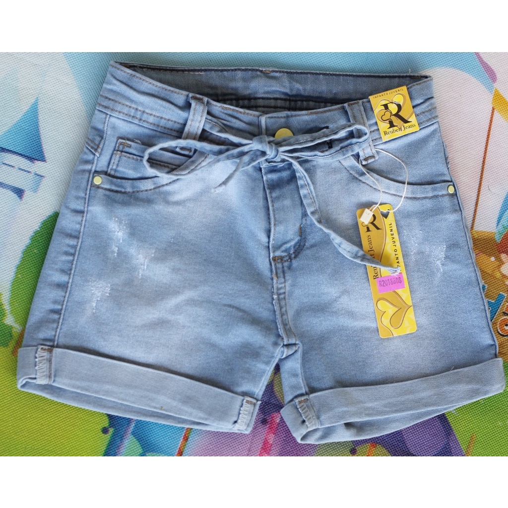 shorts jeans infantil feminino - short infantil menina - short jeans menina infantil