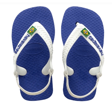 Chinelo Havaianas Bebê Baby Brasil Logo- Azul Naval ( ORIGINAL)