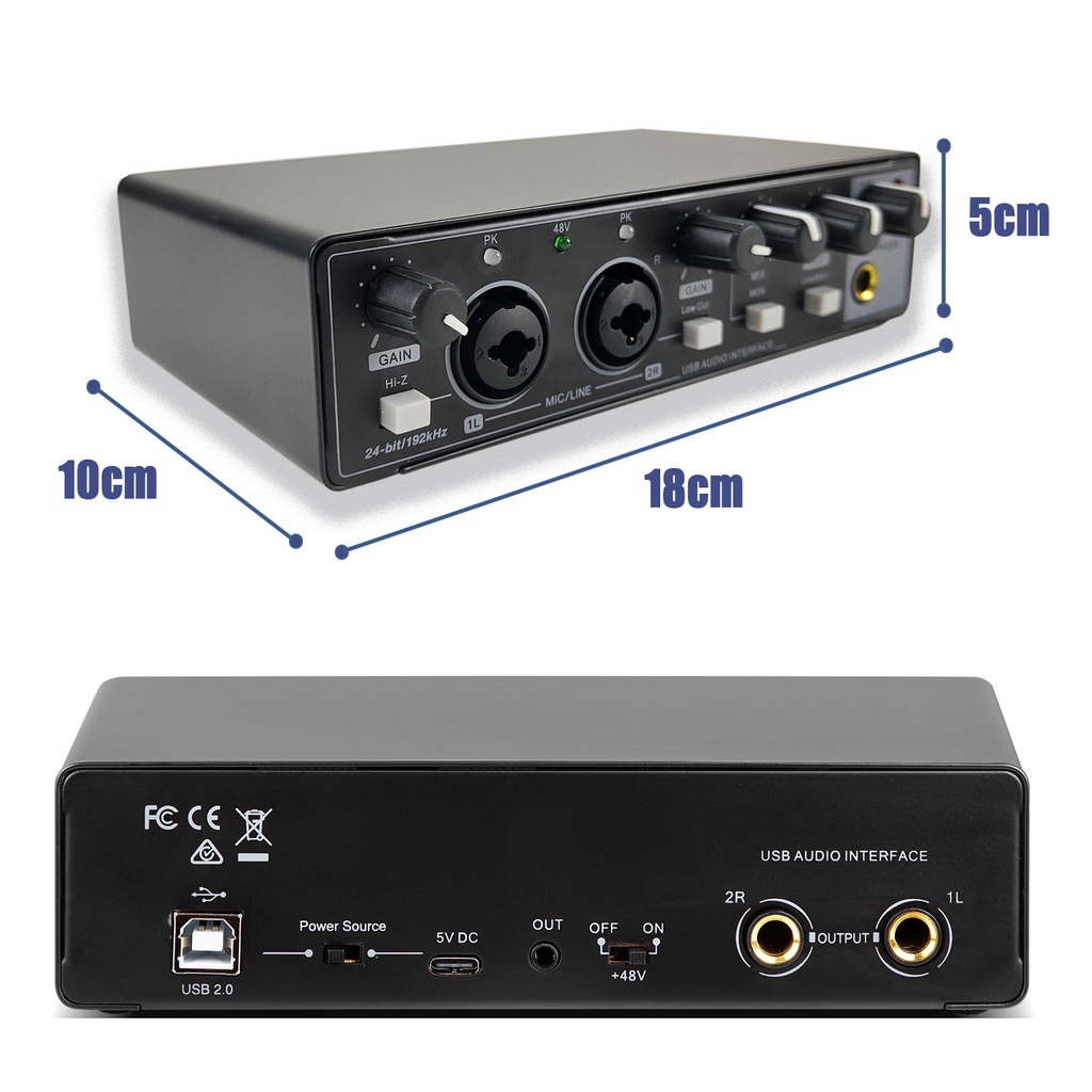 Placa de som para grava o de udio equipamento usb interface com