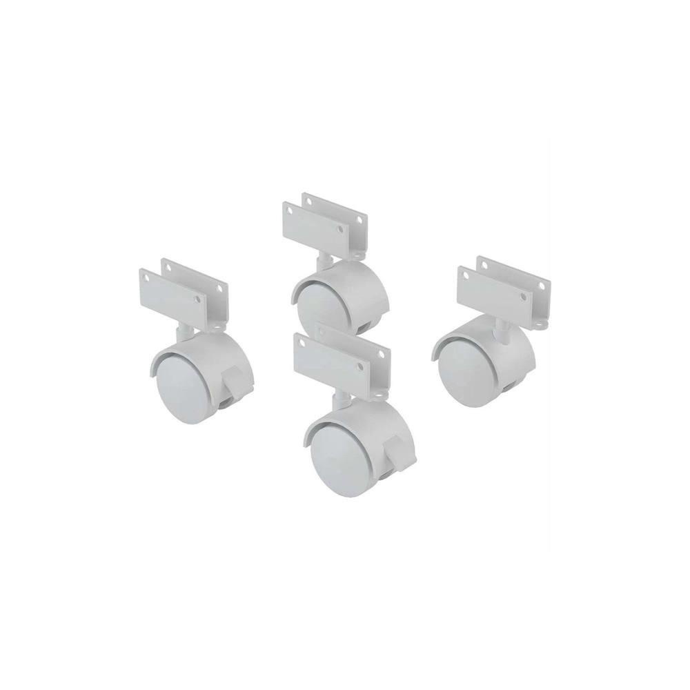 4 Rodinhas Para Berço Rodízio Roda Chapa U 12mm 100KG - Home & Living