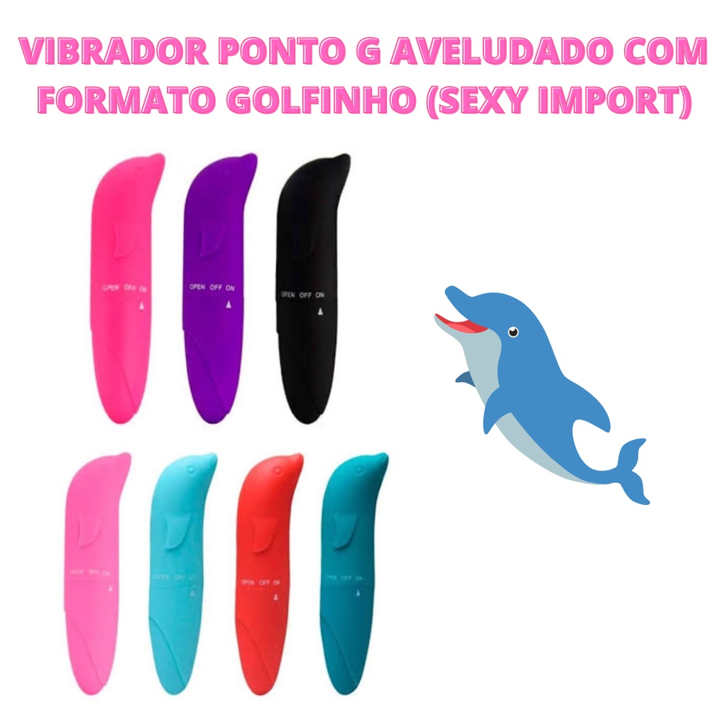 Vibrador Ponto G Aveludado Com Formato De Golfinho Sexy Import Shopee Brasil 9960