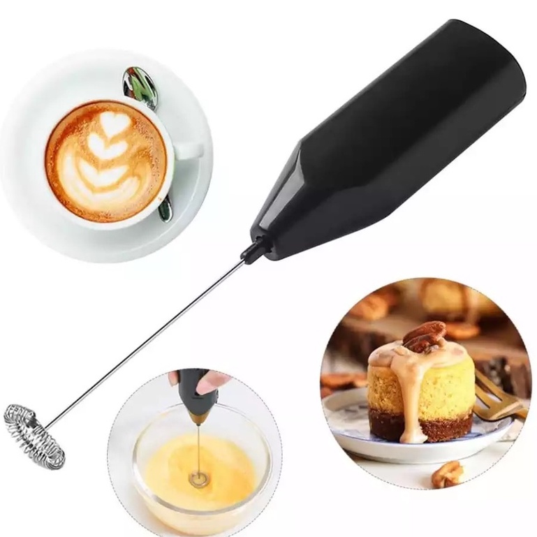 Misturador Mini Mixer Elétrico Batedor Inox Café Chá Bebidas Milk Shake Multiuso UNiversal