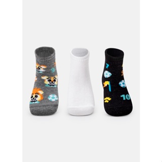 Kit com 3 Meias Soquete Bebê Menino Felinos - Puket em Oferta na Shopee
