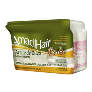 Kit Amacihair Baldinho Azeite Creme + Ativador + Shampoo