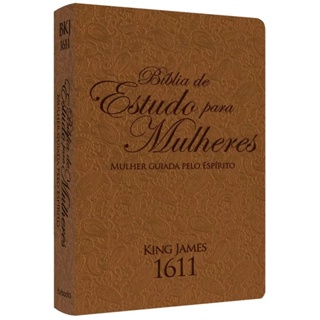 Bíblia de Estudo para Mulheres | BKJ 1611 | Capa Luxo Marrom em Oferta na Shopee