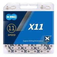 Corrente Kmc X11 Silver 118 Elos 11v 1x11v 2x11v - Prata/Preto Bike Mtb Speed